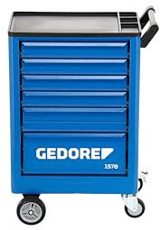 Gedore ABS Rollenschrank, Typ 6 Schubladen mit Rollen, 930mm x 605mm x 375mm