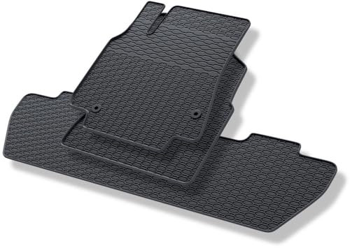 Mossa - Gummifußmatten Auto kompatibel mit Citroen Berlingo Van (2008-2018) schwarz Gummimatten Gummi Fußmatten 1