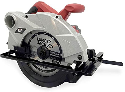 LUMBER JACK 185mm Circular Saw Multi-Purpose Cutting, Heavy Duty 1400W Motor, Dust Extraction Port, 90° & 45° Bevel Angle, Includes Blade
