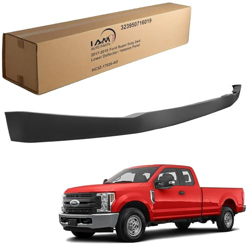 IAMAUTO 16019 Front Lower Air Deflector Valance Panel Black 2WD for 2017 2018 2019 Ford Super Duty (Will NOT Fit 2020-2022)