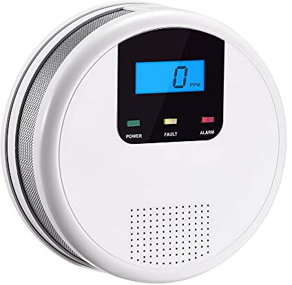Scondaor Carbon Monoxide Alarm Detector EN 50291:2018 Certified, CO Alarm Detector Monitor with Digital Display, Replaceable AA Battery Operated