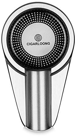 CIGARLOONG Cendrier à cigares Seule rainure pour terrasse/extérieur/intérieur Cendrier Home, Argent