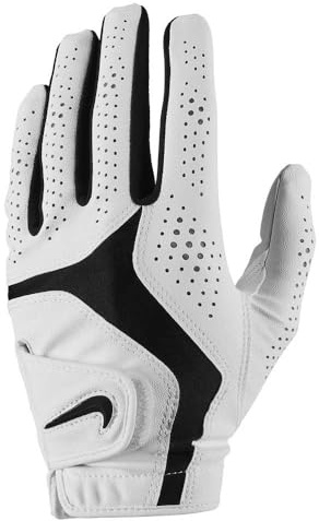 Nike Dura Feel X GG Junior L N.100.3530.284.LG - Guantes de Golf para niños (Talla L), Color Blanco Perla y Negro