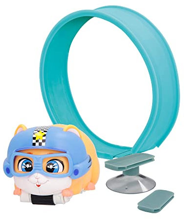 IMC Toys LOOPERS Hammies Smarty, Collectible Interactive Vehicle Hamster with Running Circuit in and Off Your Wheel - Toy and Game for Boys and Girls + 3 Years