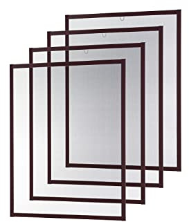 empasa Insektenschutz Fliegengitter Fenster MASTER SLIM Set Alurahmen Mückengitter als Selbstbausatz in 150 x 160 cm, verschiedene Sets und Farben, Farbe:braun, Größe:4er Set