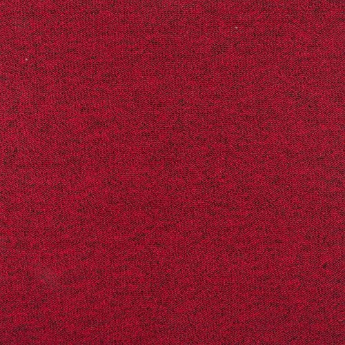 Dalle de moquette rouge, moquette 50X50 pour salon, couloir & plus, dalle de moquette autoplombante bouclée confortable (4 dalles = 1 m²)