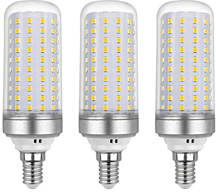 SCNNC Bombillas LED Maíz E14 20W, CA175-265 V, 2200LM Blanco Neutra 4000K, No Regulable, 200W Bombilla Halógena Equivalente, Bombilla LED para Candelabros, Luces de Techo, Paquete de 3