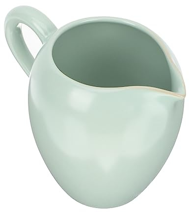 Hemoton Coffee Creamer Ceramic Gravy Boat Creamer Pitcher Porcelain Saucier Milk Cream Sugar Dishes Sauce Dipping Bowl Syrup Jar Server Gravey Pourer Jug Seasoning Container Light Green Coffee Syrup