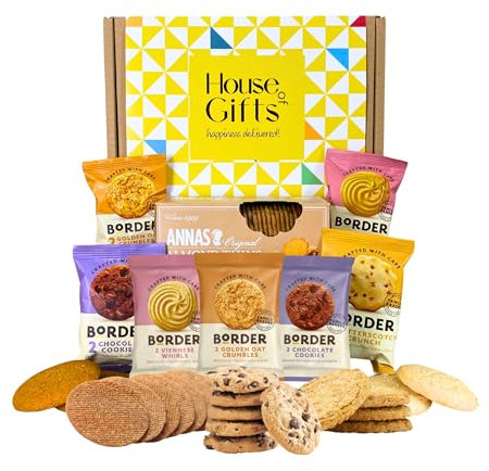 Biscuits Gift Set Biscuit Hamper Bundle With Border Biscuits & Almond Thins | Including 7 packets of Delicious Biscuit with a Large Pack of Almond Thins | Summer Picnic Hamper