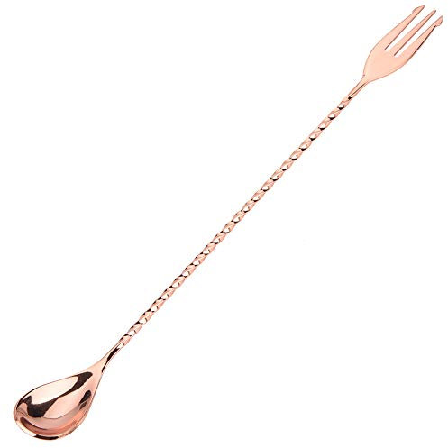 1 Stück Barlöffel Mit Langem Griff, Cocktaillöffel, Getränk, Kaffee, Mischschichtwerkzeug, Rührlöffel Mit Langem Griff Für Bar, Edelstahl(Gold 31cm)