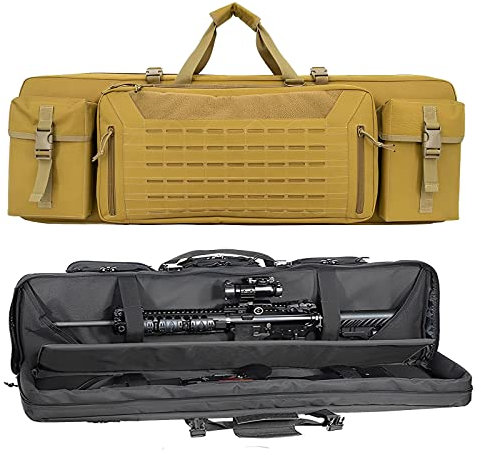 ZAANU Gewehrtasche Abschlie?bar Für 90/110cm Gewehr, Taktische Waffentasche 2 Langwaffen,Wasserdicht Gewehrtasche Für Jagdausrüstung Aufbewahrung Und Transport Von Schusswaffen (Color :