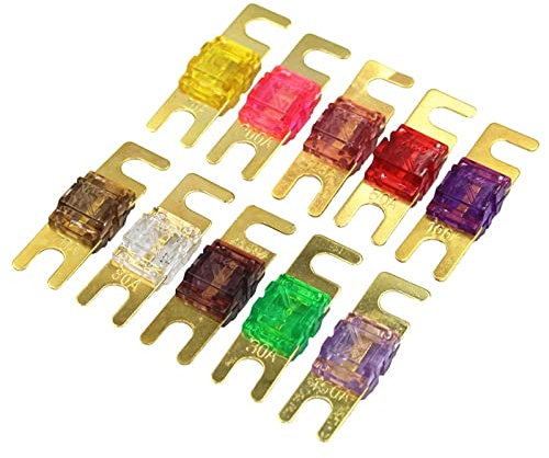 ANL vergoldete Bolzen-Autosicherungen Mini-Autoradio-Audio-AFS-Sicherung 20A 30A 40A 50A 60A 70A 80A 100A 125A 150A 175A 200A(20A)