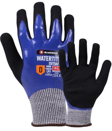 Blackrock Cutsafe Waterproof Cut Resistant Work Gloves, Anti-Cut 5/7 Safety Gloves, Steel Fibre, Whittling, for Men and Women, Handling Protection - Size 10/XL