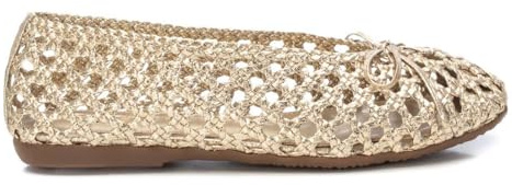 XTI - Bailarinas Mujer Oro - Calzado Cómodo y Versátil - Moda Casual - Modelo 14401401 (Talla 39)