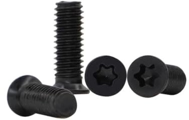 Generisch M2 M2.5 M3 M4 Kohlenstoffstahl Schwarze Pflaumenblütennut Dünne Senkkopf Kleine Flachkopf Nicht-Standard-Maschinenschraube(50pcs M3X8X4.5)