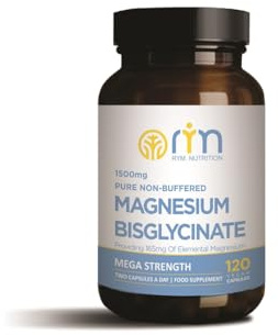 R.Y.M - Magnesium Bisglycinate 1500mg Pure and Non Buffered Magnesium Supplements for Relaxation and Better Health - Stress and Sleep Aid, Muscle Health and More - 1-2 Capsules a Day