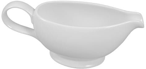 Luxshiny Salsiera in Porcellana Bianca Design Moderno e Versatore Facile Per Salsa Latte o Condimento e Carino Adatto Per Servire Casa o Ristorante