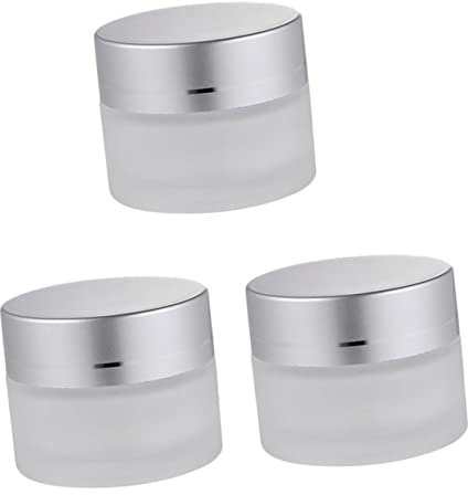 FOYTOKI 3pièces Pot Cosmétique Verre Dépoli Petits Contenants Réutilisables Avec Joint Intérieur Pots Pour Crème Et Échantillons De Soin Peau Adaptés Au Maquillage Et Au Voyage
