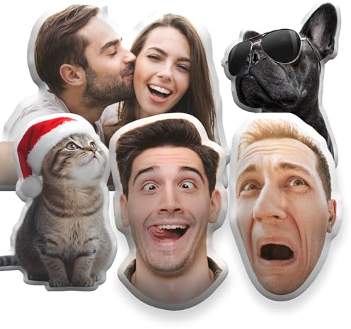 UNIGIFT Coussin Personnalisé Photo, Peluche Personnalisée pour Homme Femme