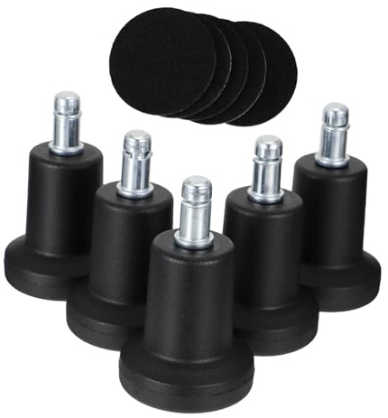 Veemoon 5 Pcs Nonslip Chair Wheels for Office Chairs Shockproof Foot Casters Easy Install Protects Floors Suitable for Carpet and Hard Surfaces