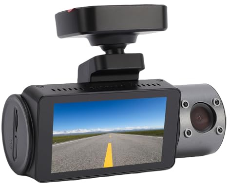 Plyisty 4K Ultra HD Front y 1080p Camino Trasero del Automóvil Trasero con WiFi, Cámara de Tablero de Grabación de Bucle, 170 ° de Gran ángulo, Sensor G, Modo de Estacionamiento, Visión