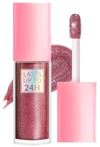 Brillo de labios con purpurina – Brillo hidratante Labium Ampler, rutinas cosméticas de portátiles, bálsamo nutritivo para fiestas Labium hidratado | Ideal para mujeres y niñas, uso diario,