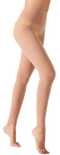 Artomnivera 1 paio di collant da danza senza piedi da donna, collant professionali da balletto, ultra morbidi, ad alta elasticità, per balletto, jazz, danza contemporanea, tonalità della pelle nuda
