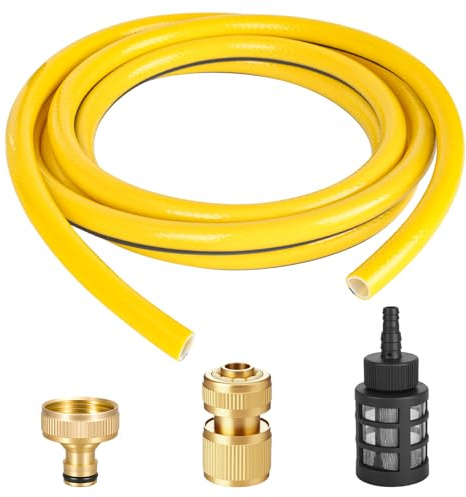 YHNDECO 3M Garden Hose Pipe, Suction Hose Pine with Brass Quick Coupling & Filter, Pressure Washer Hose for Karcher K2-K7 Series & Bosch AQT Series, Karcher Pressure Washer Hose, Suction Hose