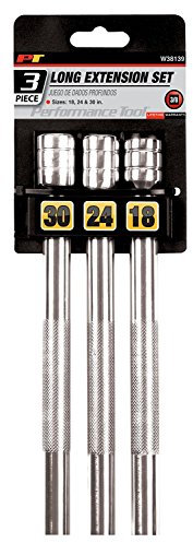 Performance Tool W38139 Lot de 3 rallonges longues pour entraînement 3/8