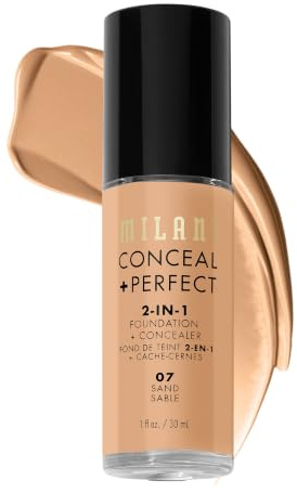 Milani Conceal + Perfect Liquid Foundation in Sand, 1 Fl. Oz.