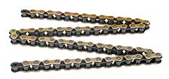 DID Cadena 520VX3 (Oro y Negro) - Longitud: 116 eslabones con unión remachada (ZJ)