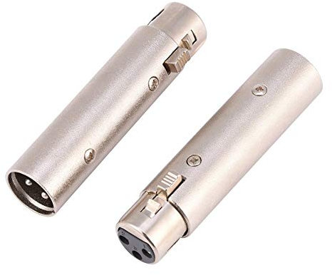 baolongking XLR 3 Pin Male to XLR 3 Pin Female Cable Adapter Gender Changer Coupler 2pack
