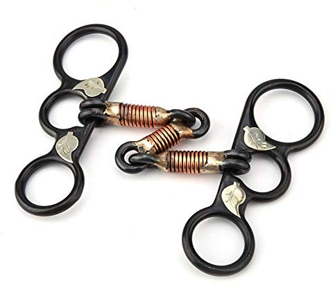 Western Trense für Pferde mit voller Backe, Kupferrolle aus Edelstahl, Trensengebiss mit geteiltem Maul, Allzweck-Pferdeausrüstung