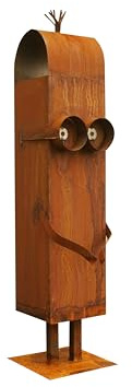 Gartendeko Rost Skulptur, Figur Mignions „Kevin“, 90 cm Gartenfigur Outdoor