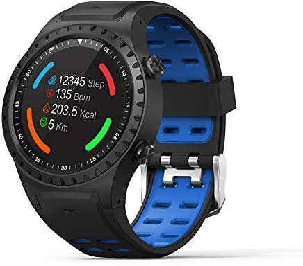 RSGK Smart Watch Sportivo, Schermo Rotondo da 1,3 Pollici, Fitness Tracker con Frequenza Cardiaca E Pressione Sanguigna, Monitor del Sonno, Supporto per SIM Card E GPS