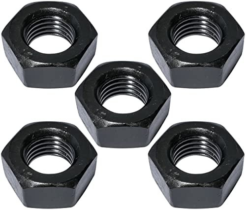 AERZETIX - C52590 - Serie di 5 dadi esagonali M12x1,5 con 6 punte smussate - acciaio brunito