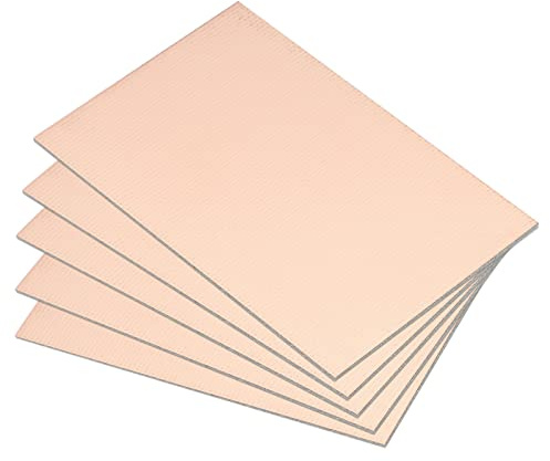 PATIKIL FR4 dubbelsidig kopparklädd, 10-pack 70 x 50 x 1,2 mm PCB laminat kretskort