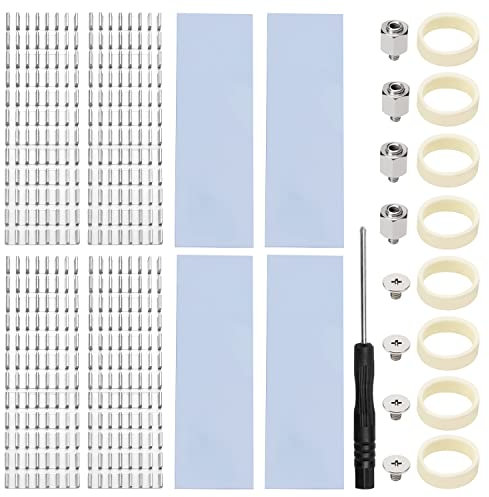 4 Piezas Disipador térmico SSD M.2, VooGenzek Disipador de Calor de Aluminio, con Tornillos SSD M.2 y Almohadilla Térmica de Silicona, para Computadora Portátil de Escritorio, 70X22X6mm, Plata