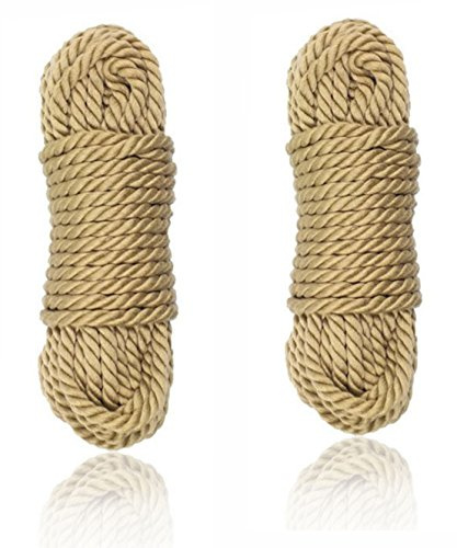 BONDAGERIE Corde morbide effetto Lino, 2 corde da 10 Metri l'una