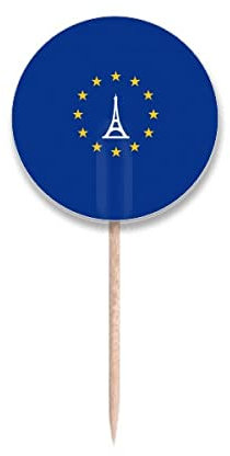 Tower France Marks - Banderas redondas para palillo de dientes