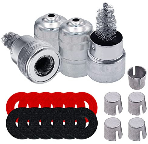 Ampper Kit di Pulizia e Riparazione dei terminali della Batteria, Kit di Pulizia dei terminali della Batteria 5 spessori, 2 spazzole e 12 rondelle in Pezzi
