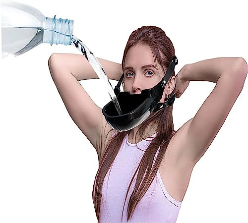 MFMYEE Bâillon buccal avec harnais ajustable, bâillon à boule pour uriner, jouet sexuel extrême SM pour couples (femmes, hommes, etc.), bondage et esclavage. (Noir)