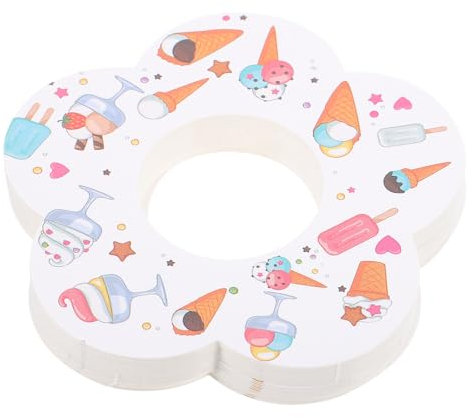SHOWERORO 50pcs Ice Cream Anti-drip Decor Popsicles Holders Popsicles Accessories Popsicles Drip Catcher Anti-drip Ice-pop Holder Ice-pop Holder Child White Card Paper Personality