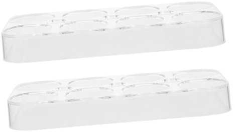 Veemoon Hueveras De Refrigerador 2pcs Organizador De Almacenamiento De Bandeja Práctica Con 8 Compartimentos Para Nevera Contenedor De Compacto y Eficiente
