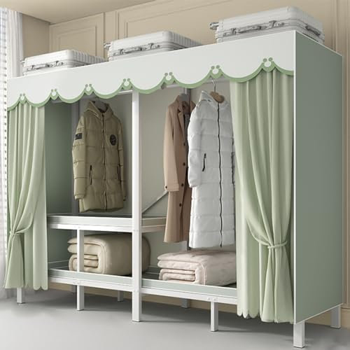 Allzweckschrank - Wardrobe Closet, Geschlossener Begehbarer Eckschrank, Tragbarer Faltbarer Kleiderbügel Mit Großer Kapazität Und Abdeckung/2000 Lb Robuster Kleiderschrank-Kleiderorganisator(Color:A,S