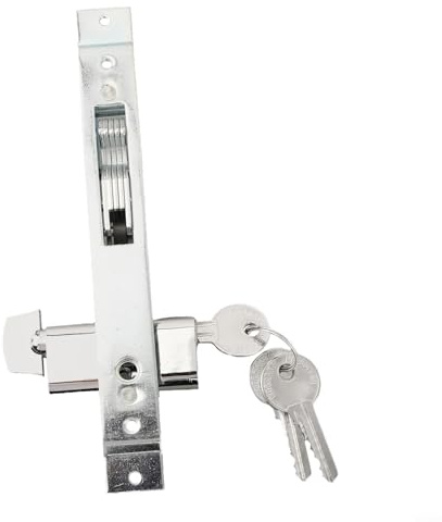 HEBEOT Serrature per porte scorrevoli in vetro hanno serrature piatte in lega di alluminio Serrature per porte in vetro incorniciate Serrature per pavimenti per porte scorrevoli Gancio