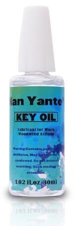 Nan Yante Woodwind Key Oil – Synthetic Formula with Fine-Tip Applicator for Saxophone, Flute, Clarinet, Oboe & Bassoon, Instrument Key Care, 30ml (1.02 fl oz)