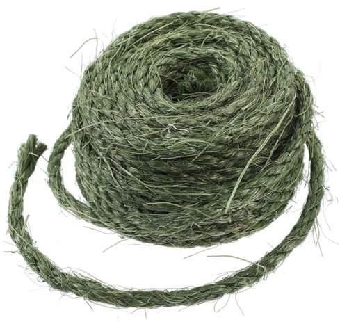 DRESSOOS Katzen Kratzbaum Sisal Seil Für Katzenkratzbaum 6mm x 15m Strapazierfähiges Natürliches Hanfseil Ideal Als Ersatz Für Katzenkratzstangen Oder Kratzbretter Verschleißfest Und Vielseitig