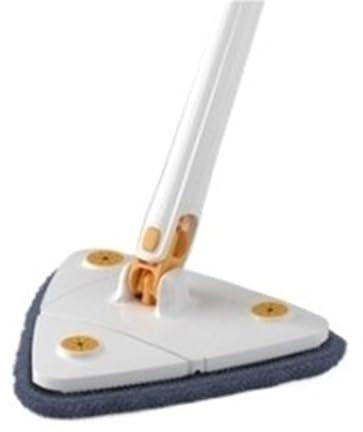 PBENO Serpillière Vadrouille Plate absorbante sans Lavage des Mains for la Maison, Ensemble de vadrouille Triangulaire rotative à 360 degrés avec tête de vadrouille(White)
