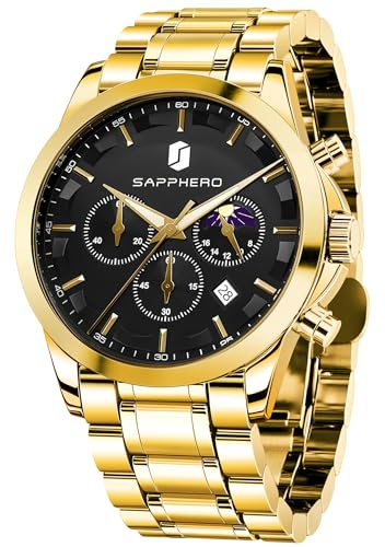 BENYAR BY Uhren Herren Chronograph Analog Quarz Wasserdicht Datum Armbanduhr Herren Mode Business-Kleid Herrenuhr Elegantes Geschenk fur Männer